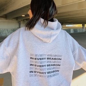 In Every Season Grey Hoodie Size L